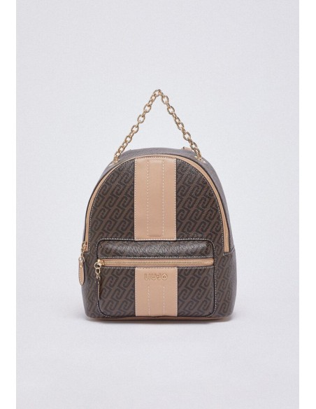 Zaino donna macro bottalato con dettaglio chain