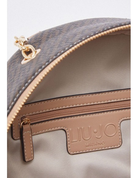 Zaino donna macro bottalato con dettaglio chain