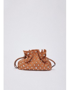 Riccy Bag piccola con borchie effetto scamosciato