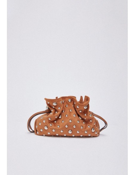 Riccy Bag piccola con borchie effetto scamosciato