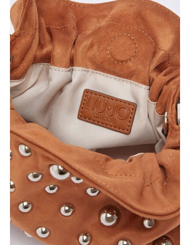 Riccy Bag piccola con borchie effetto scamosciato