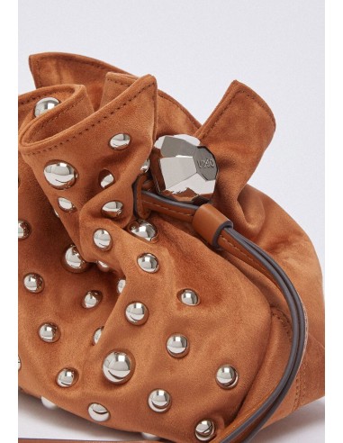 Riccy Bag piccola con borchie effetto scamosciato
