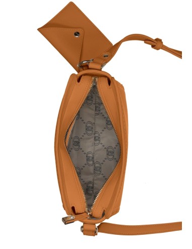 Borsa a tracolla con zip e portamonete removibile