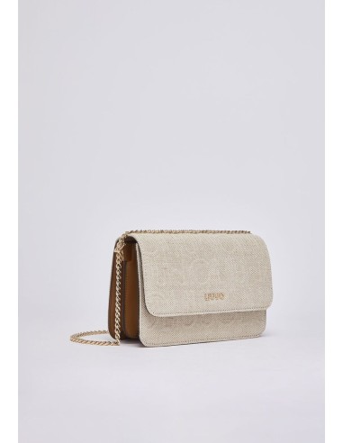 Borsa a tracolla piccola in juta con patta