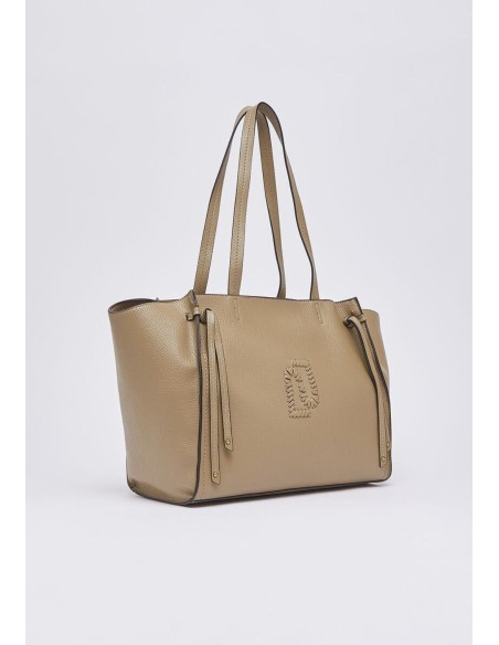 Borsa tote grande Liu Jo bottalata con logo LJ