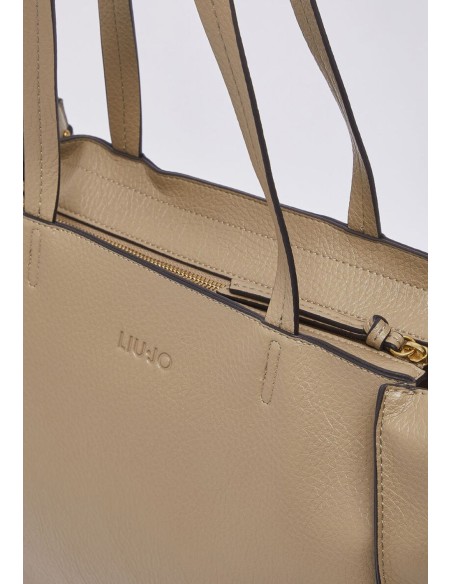 Borsa tote grande Liu Jo bottalata con logo LJ