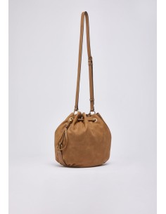 Borsa tracolla media effetto nabuk con coulisse 2