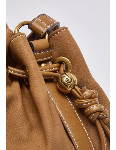 Borsa tracolla media effetto nabuk con coulisse