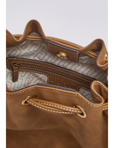 Borsa tracolla media effetto nabuk con coulisse