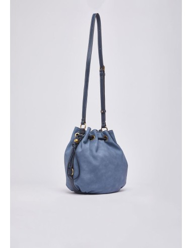 Borsa tracolla media effetto nabuk con coulisse