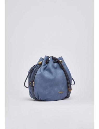 Borsa tracolla media effetto nabuk con coulisse