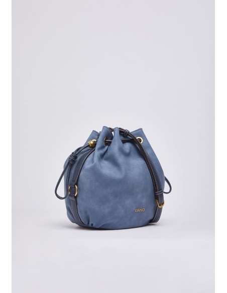 Borsa tracolla media effetto nabuk con coulisse