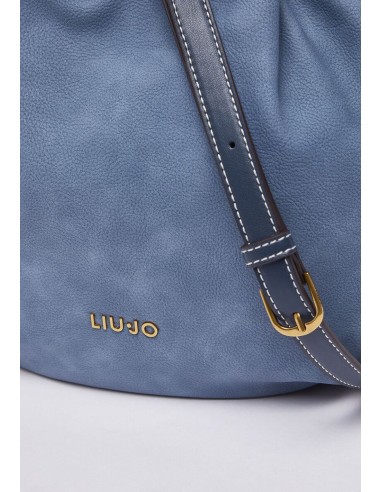 Borsa tracolla media effetto nabuk con coulisse