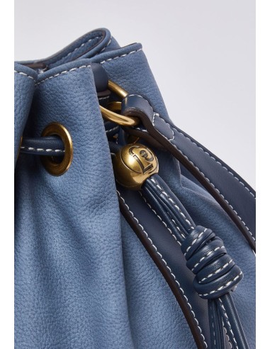 Borsa tracolla media effetto nabuk con coulisse