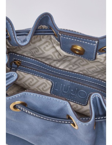 Borsa tracolla media effetto nabuk con coulisse