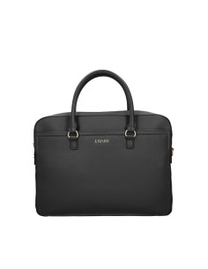 Borsa da lavoro Liu Jo in similpelle con tracolla e zip oro.
