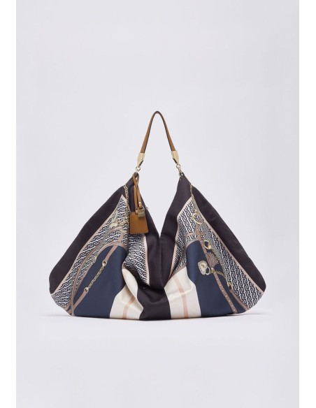 Borsa foulard media in raso stampato