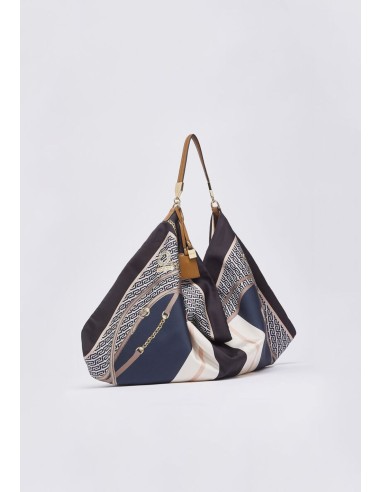 Borsa foulard media in raso stampato
