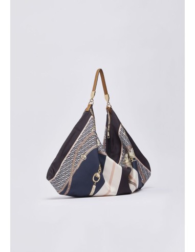 Borsa foulard media in raso stampato