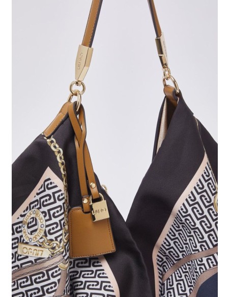 Borsa foulard media in raso stampato