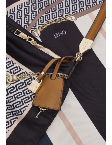 Borsa foulard media in raso stampato