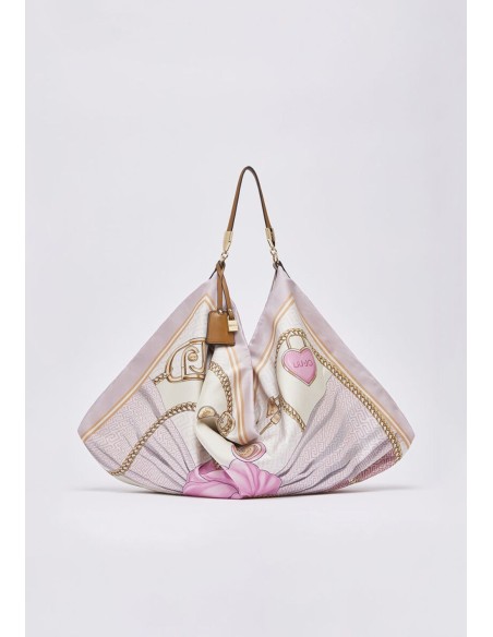 Borsa foulard media in raso stampato