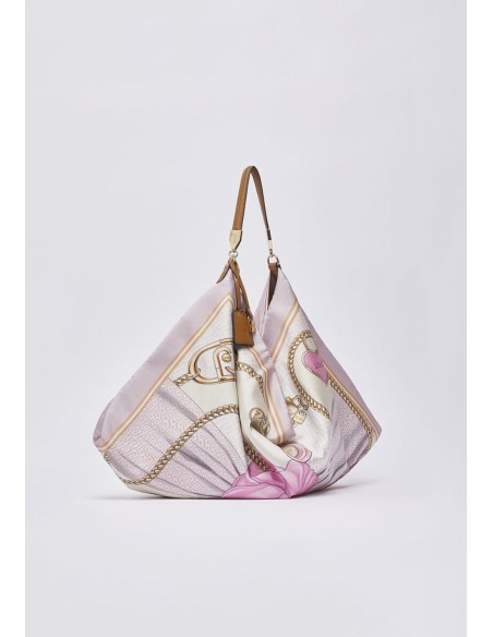 Borsa foulard media in raso stampato