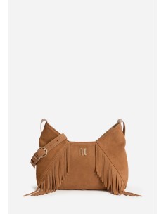 Tracolla Free Spirit in pelle scamosciata con frange