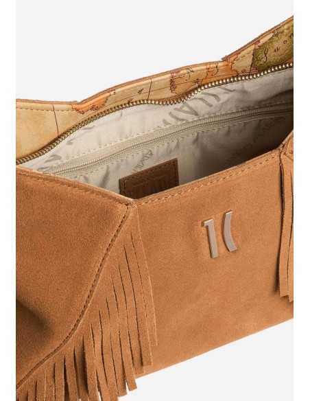 Tracolla Free Spirit in pelle scamosciata con frange