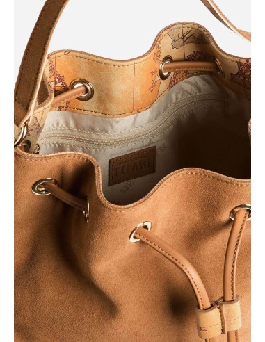 Borsa secchiello Free Spirit in pelle scamosciata