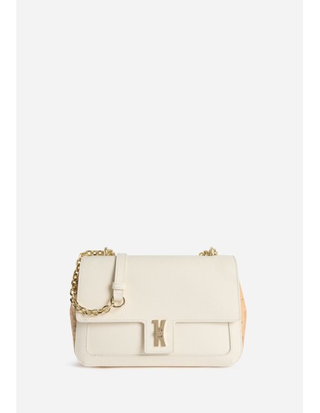 Bay Lock Bag tracolla nera saffiano Geo Classic