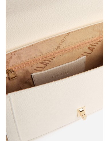 Bay Lock Bag tracolla nera saffiano Geo Classic