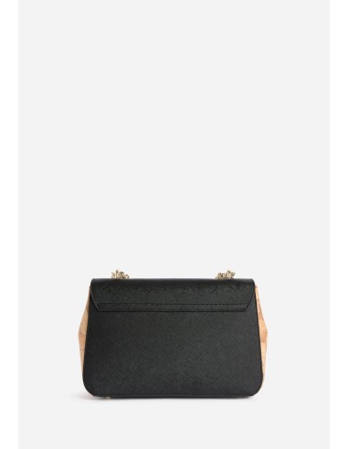 Bay Lock Bag tracolla nera saffiano Geo Classic