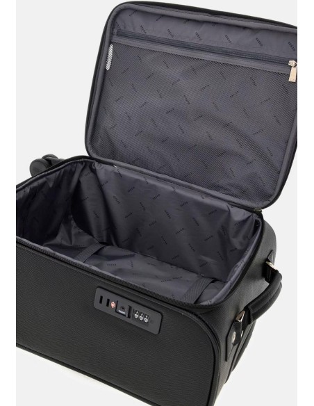 Trolley Norom saffiano con TSA e tasca frontale