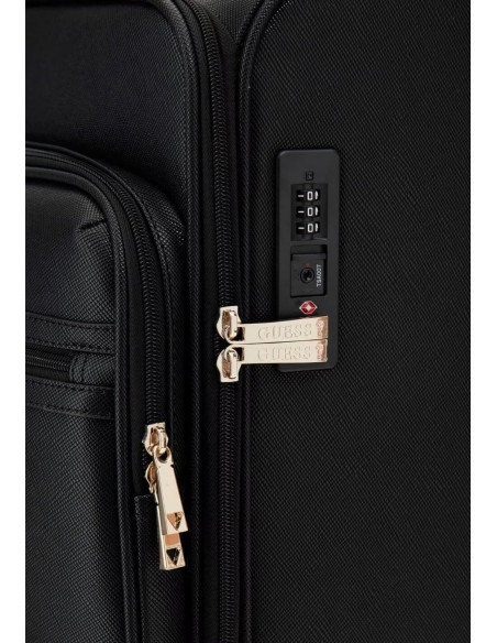 Trolley Norom saffiano con TSA e tasca frontale