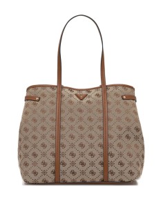 Borsa tote Guess monogram tela beige