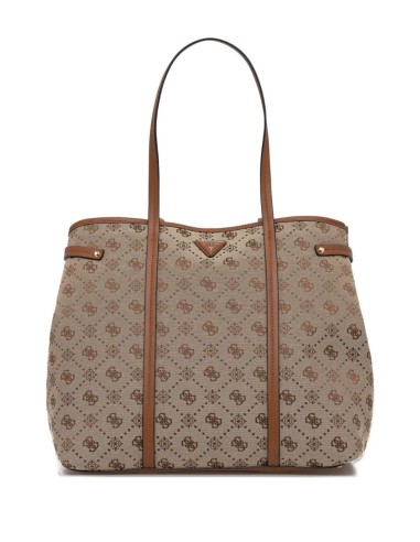 Borsa tote Guess monogram tela beige