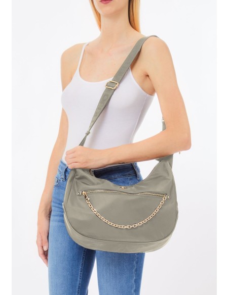 Liu Jo Borsa a Spalla Sportiva in Nylon con Catena Achala