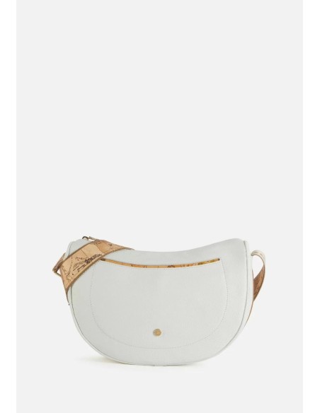 Alviero Martini Prima Classe Chic Soul Tracolla a Mezzaluna in Pelle Granata