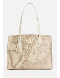Alviero Martini Prima Classe Sand Safari Geo Borsa Shopping – Rafia Naturale