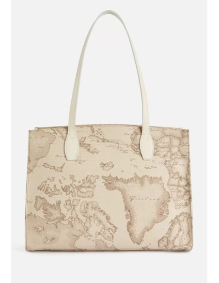 Alviero Martini Prima Classe Sand Safari Geo Borsa Shopping – Rafia Naturale