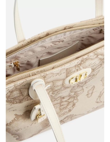 Alviero Martini Prima Classe Sand Safari Geo Borsa Shopping – Rafia Naturale