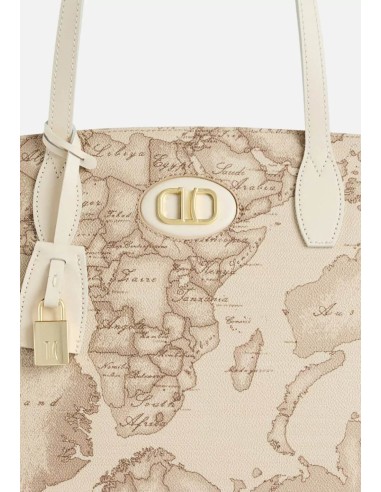 Alviero Martini Prima Classe Sand Safari Geo Borsa Shopping – Rafia Naturale