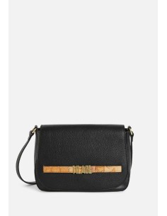 Alviero Martini Prima Classe Chic Soul Tracolla con Patta in Pelle Granata Colore NERO
