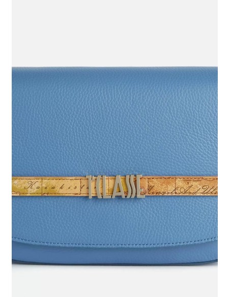 Alviero Martini Prima Classe Chic Soul Tracolla con Patta in Pelle Granata Colore NERO