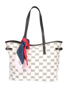 Shopping bag Liu Jo bianca con foulard